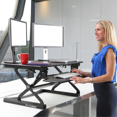 Yo-Yo DESK 90 Dual Monitor Standing Desk Converter