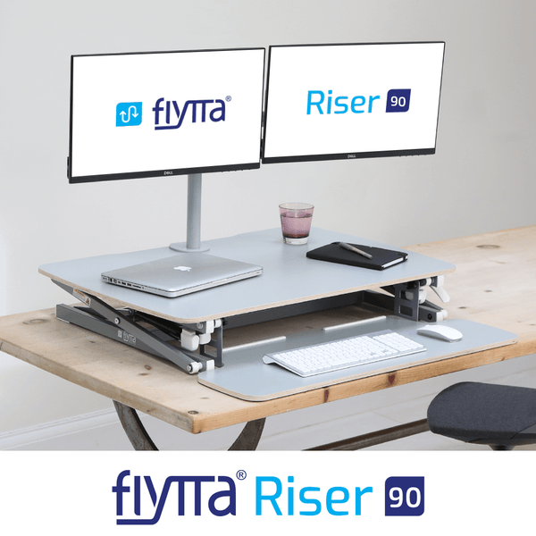 FLYTTA RISER 90 Dual Monitor Standing Desk Converter