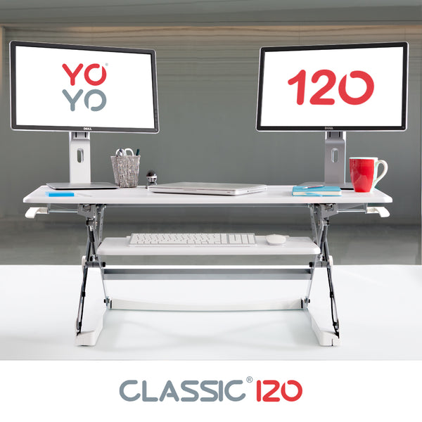 Yo-Yo DESK® 120 UK’s favourite Desk Riser | Suitable for Dual Monitors ...