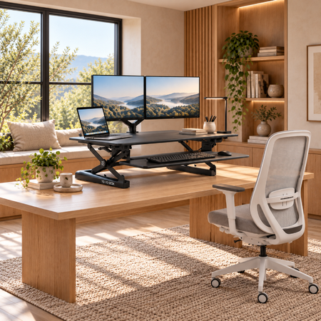 Yo-Yo DESK 120 Triple Monitor Standing Desk Converter