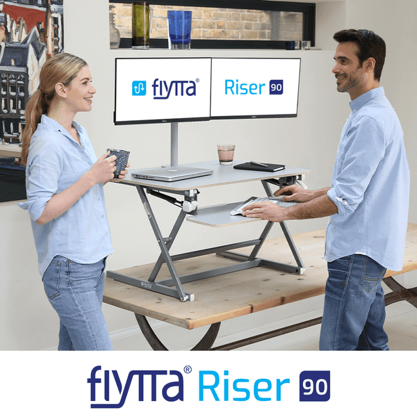 FLYTTA RISER 90 Dual Monitor Standing Desk Converter