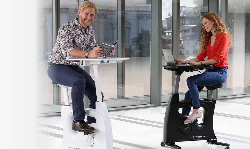 Stand up online desk bike