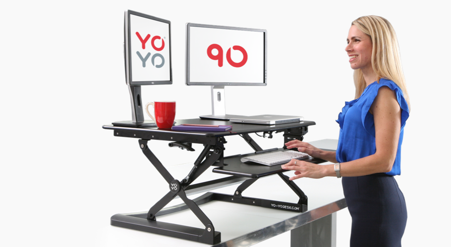Standing desk for two monitors deals
