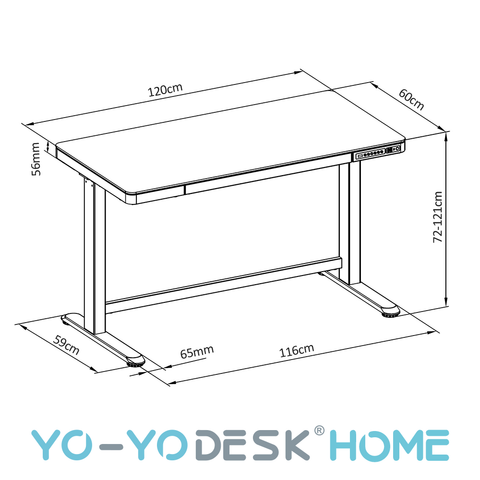 Yo-Yo DESK HOME Electric Height Adjustable Standing Desk