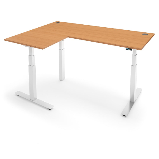 Yo-Yo DESK ALERT 3+  L-Shape SMART Standing Desk with Bluetooth Control