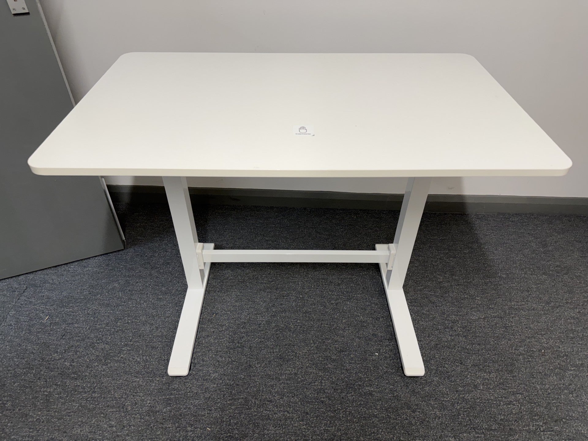 Manual Height Adjustable Standing Desk 100x60cm White