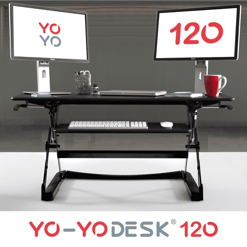 Yo-Yo DESK® 120 UK’s favourite Desk Riser | Suitable for Dual Monitors ...